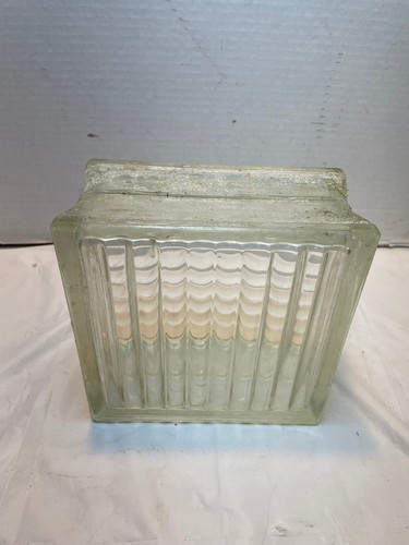 Vintage glass block x - vintage,