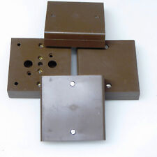 4x Burglar Alarm Junction box 8 way leaf tamper 65 x 65 x 17mm square Brown