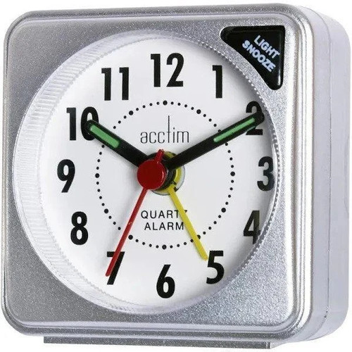 Acctim travel silver alarm - silver,