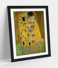 GUSTAV KLIMT, THE KISS -FRAMED WALL ART PICTURE POSTER PAINTING PRINT 4 SIZES