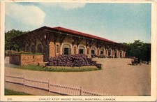 Chalet Atop Mount Royal Montreal Canada WB Postcard VTG UNP Vintage Unused