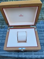 Omega authentic satin finish presentation box with red travel box