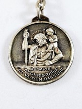Keyring - Saint Christopher Restaurant J. Brual Small Clamart 1960s - Metal