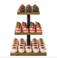 Wooden 3-Tier Cupcake Stand