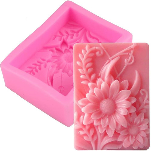 Sun flower shape silicone soap - flower,