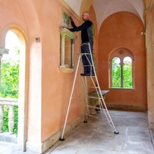 Henchman Rear Leg Adjustable Tripod - Ladders For Uneven Ground - All Sizes