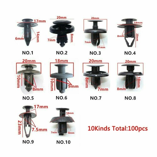 100pcs car trunk screw rivets - 100pcs,