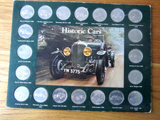 HISTORIC CARS COIN COLLECTION FROM SHELL COMPLETE SET 20 OF COINS FROM 1970s