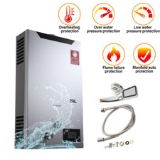 20L Portable Camping Water Heater Outdoor Caravan Shower Instant LPG Boiler