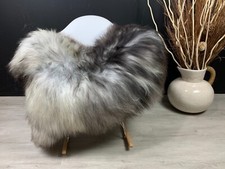 Natural Sheepskin Real Pelt Long Wool Motorcycle Seat Cover Pad Pet Bed Throw