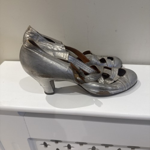 1930s silver leather ladies - silver,