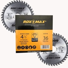 2 X 115mm x 36TCT Saw Blade for Wood and Plastic 4.5'' Circular Saw Cutting Disc