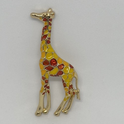 Large giraffe brooch art deco - large,