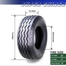 SUPERGUIDER Heavy Duty 11L-16 backhoe Implement trailer tractor Tyre tire 12Ply
