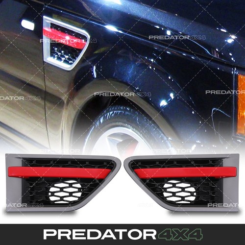 Silver black red front wing - silver,
