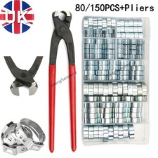 80/150X Double Ear Clamp O Clips Crimp Air Silicone Petrol Water Fuel Hose Pipe