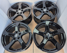 4x GENUINE GLOSS BLACK AUDI A3 VW GOLF MK8 MK6 CADDY TOURAN T4 17" ALLOY WHEELS