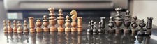 Antique Wooden Chess Set Parts