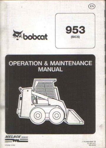 Bobcat skid steer loader - steer, 953