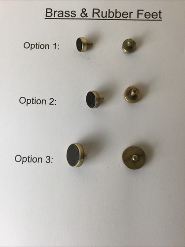 New brass rubber feet - new, x