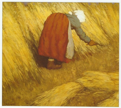 Achill woman cutting - achill, rye,