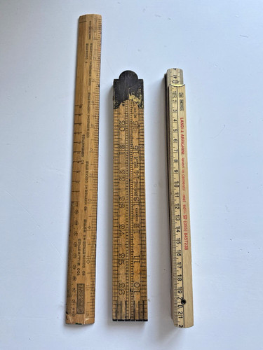 Vintage boxwood rulers - x,