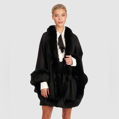 Gorski cashmere capelet - cashmere, fox