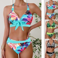 Women Ethnic Retro Two Piece Bikini Swimwear for Comfortable Beach Wear