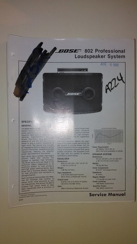 Bose 802 service manual