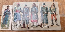 Antique Military Scraps-French Soldiers  11*4cm -Raphael Tuck & Sons?
