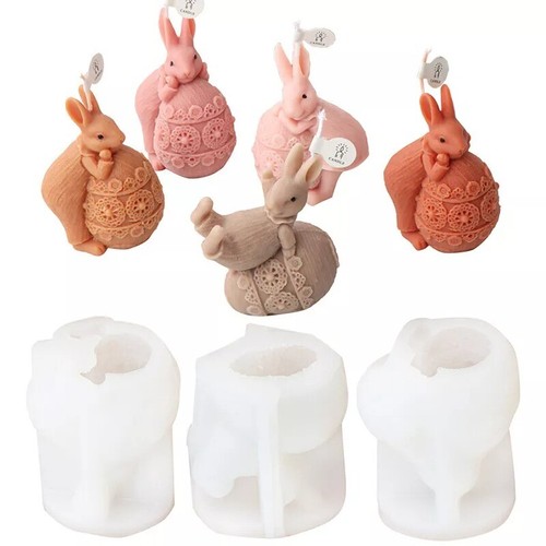 Silicone rabbit egg candle - rabbit,