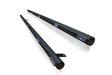 Black Side Bars + Amber LEDs For Opel Vauxhall Vivaro LWB 2002 - 2014