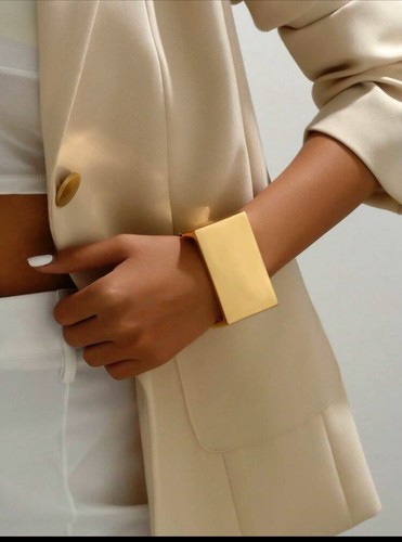 Big gold bracelet bangle - bracelet,