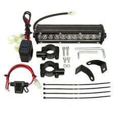 Led Headlight Light Bar Lighting Kit Driving Lamp For 7/8” Handlebars Dirt Bike