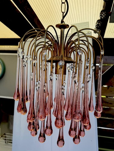 1970s era cascade chandelier - 1970s-era,