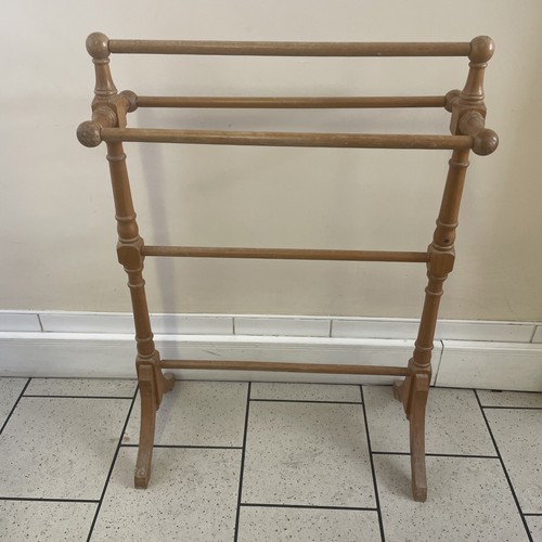 Antique wooden towel rail - antique,
