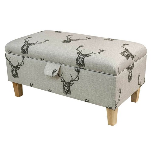 Stag storage footstool - storage, ottoman