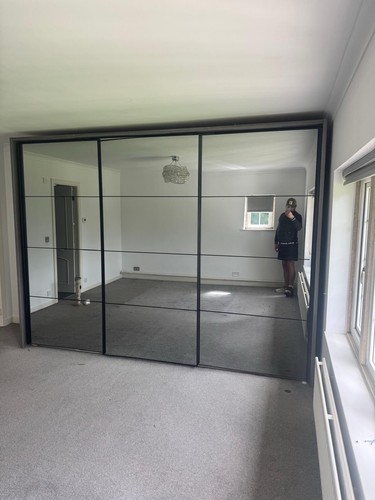 Mirrored sliding wardrobes - sliding,