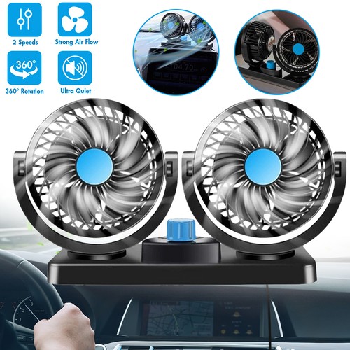 Dual head car fan 12v - head,