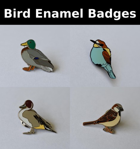 Bird enamel pin badge - pin,