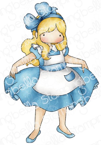 Clear rubber stamp alice in - rubber,