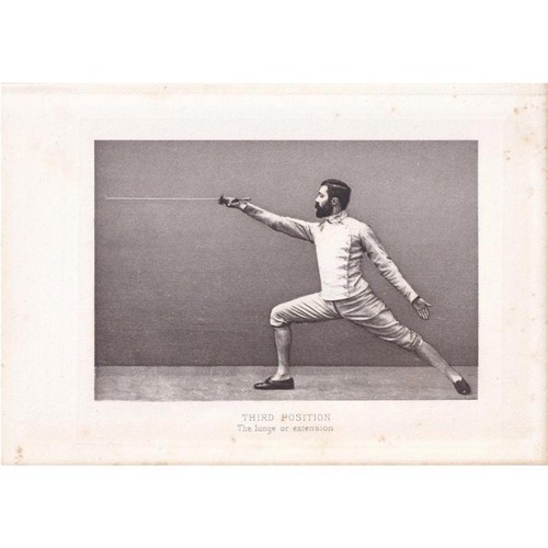 1890 sword fencing print - 1890,