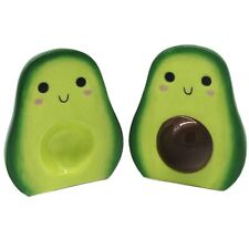 AVOCADO NOVELTY SALT AND PEPPER POTS CRUET SET SHAKERS NEW AND BOXED PUK