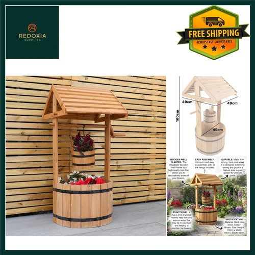 Charming wooden wishing well - charming,