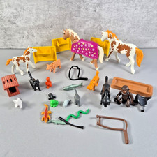 Playmobil Accessories Spares Bundle Farm Zoo Animals Horses Cats Feeders Etc 