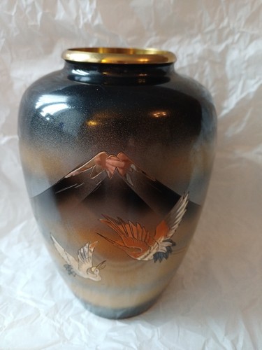 Chokin vase black - black, gold