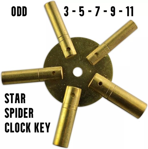 Clock winding key - winding, brass