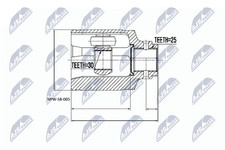 N.T.Y. NPW-SB-005.NTY Joint Kit, drive shaft for SUBARU