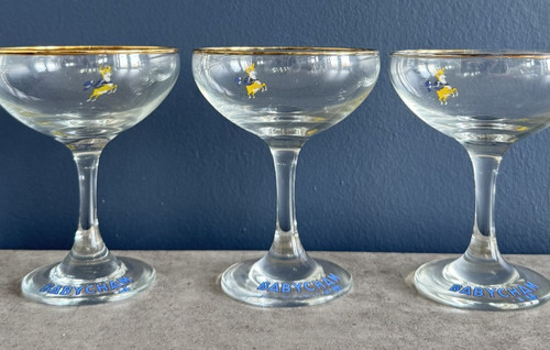 Babycham vintage 1970s glasses - babycham,