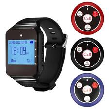 Restaurant Pager Wireless Waiter Calling System Watch Receiver Call Button  M2J8